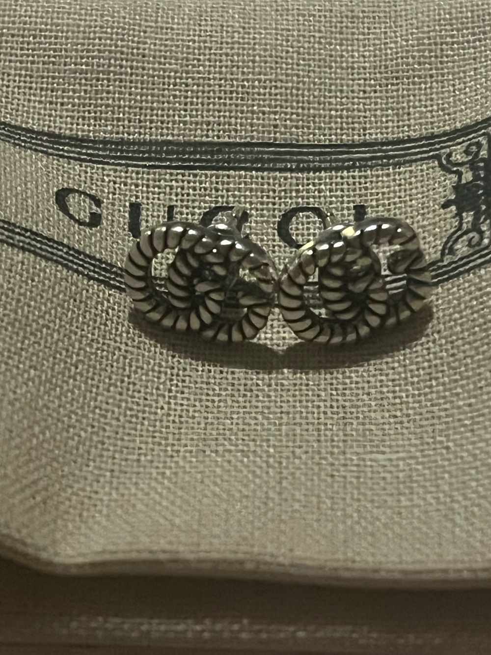 Gucci Silver Floral Spiral Stud Earrings